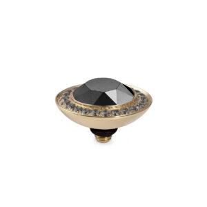 Top Tondo Deluxe 13mm - Gold / Jet Hematite