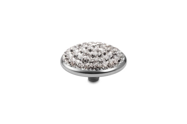 Top - Pallone 13mm Silver / Crystal